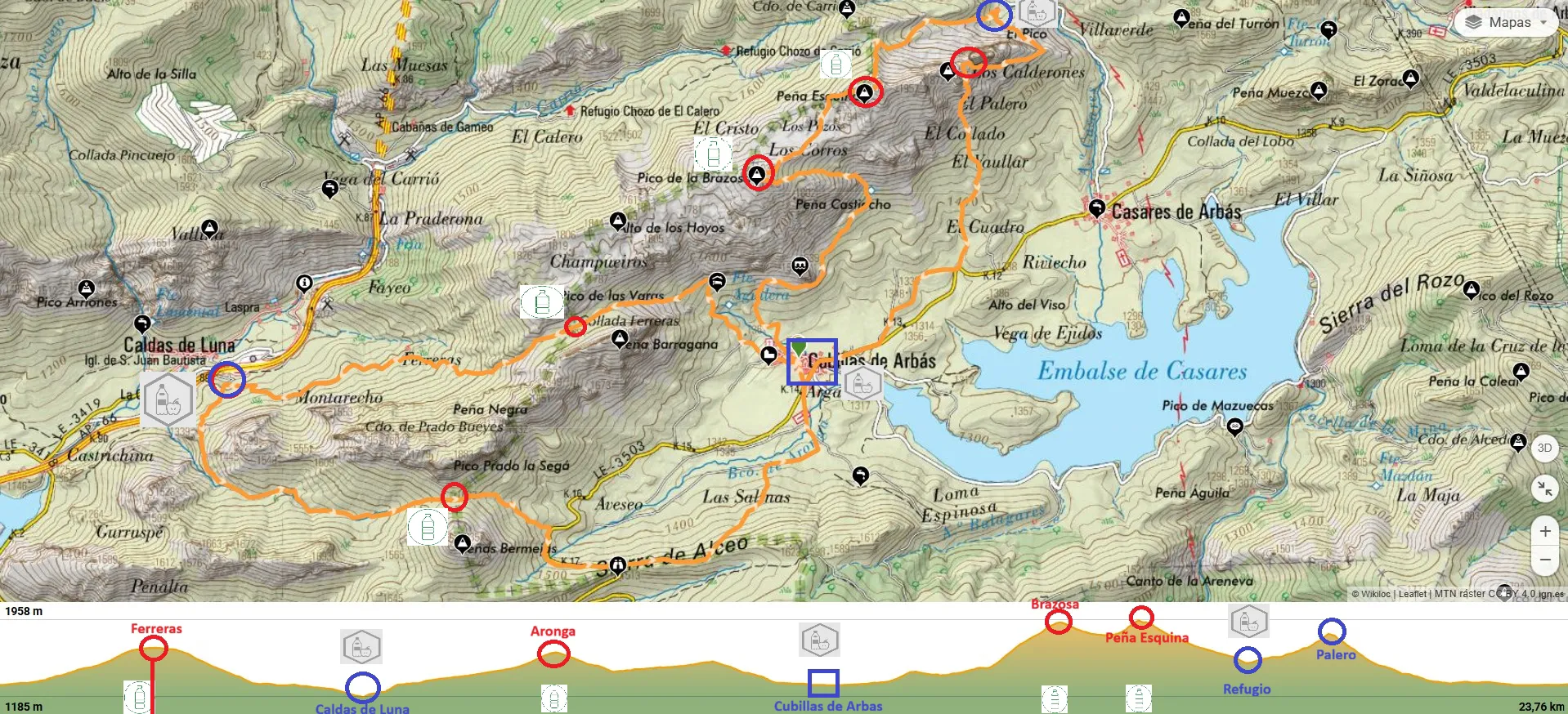 Perfil de la carrera Trail Arbas Infinito